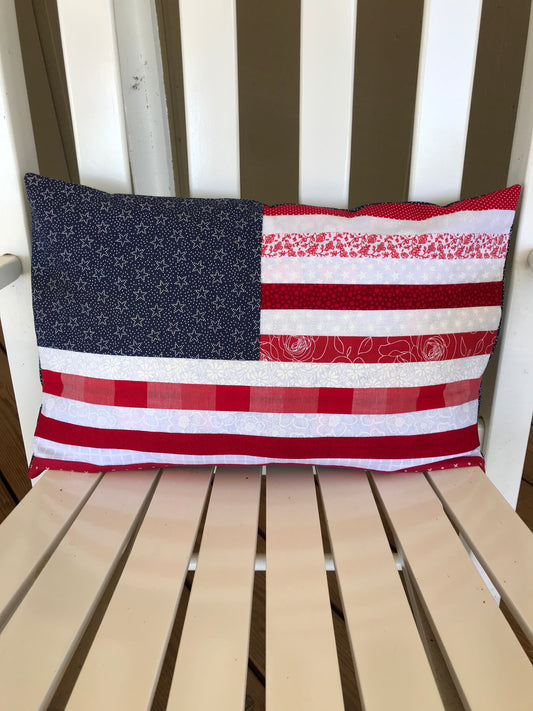 American Flag Throw Pillow